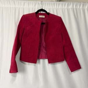 Adolph Schuman for Lilli Ann Sz M Vintage Pink Ultrasuede Jacket 70s